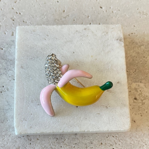 Saks Fifth Avenue Jewelry - Saks Fifth Avenue Yellow and Pink Banana Brooch